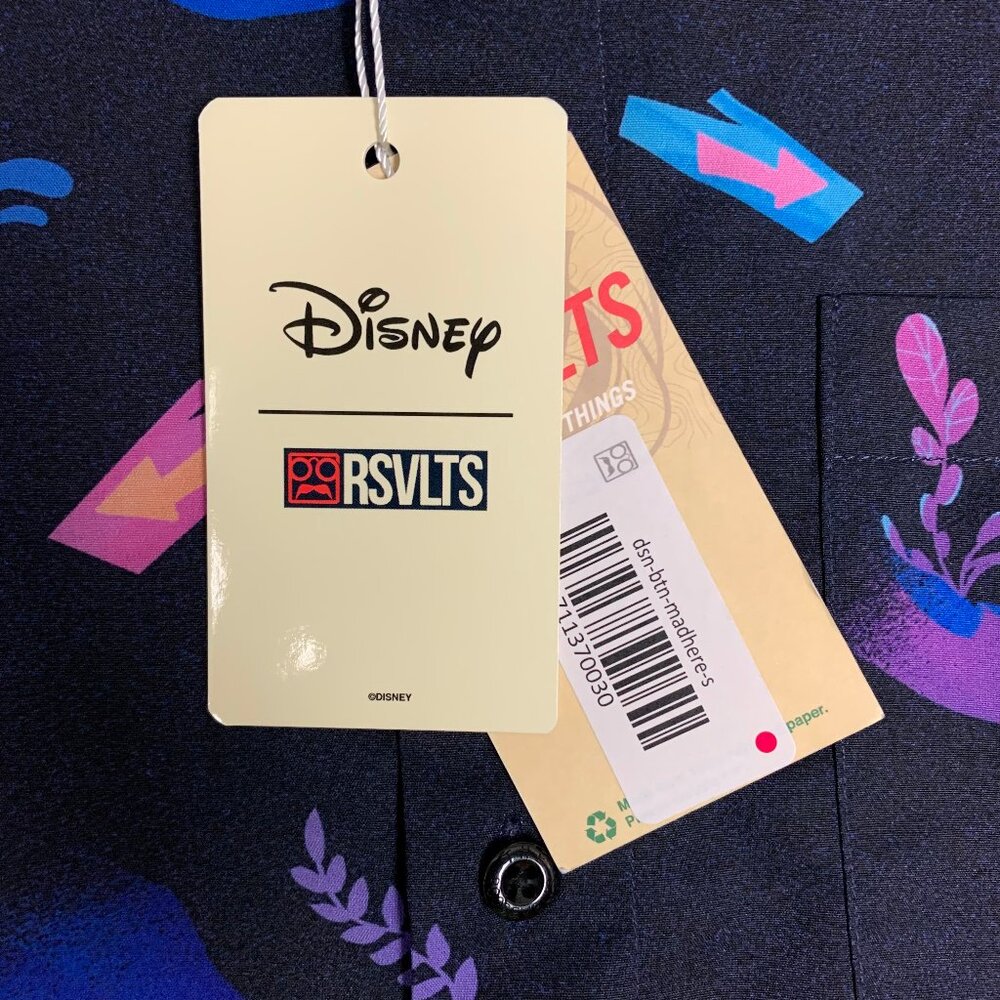 RSVLTS Men's Disney Alice in Wonderland Everyone is Mad Here Small Button-Up - Picture 3 of 8